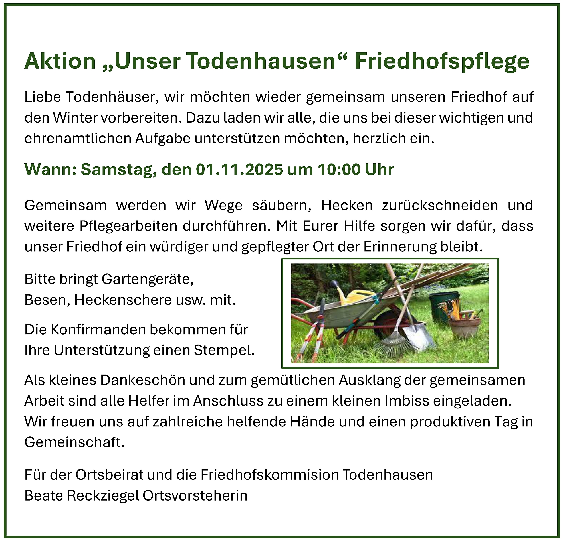 Einladung Friedhofspflege 2025 11 01